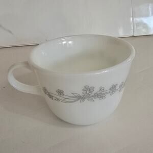 Corelle Corning Pyrex Gray Ribbon Bouquet Coffee Tea Cup Made in USA Replacement